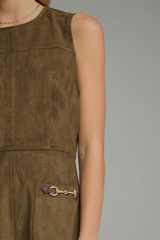 Noelani Sleeveless Mini Dress • Wood