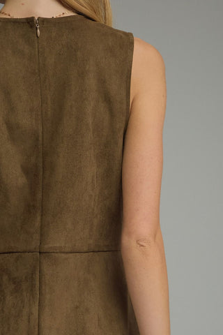 Noelani Sleeveless Mini Dress • Wood