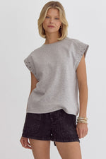 Memo Stud Top • Heather Grey