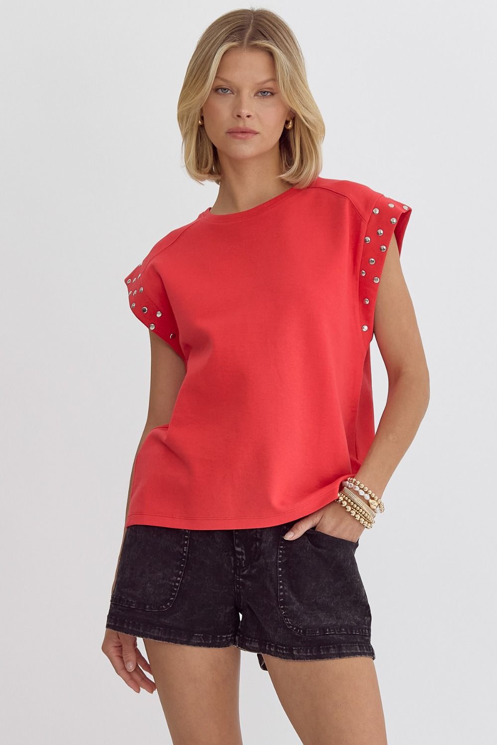 Memo Stud Top• Red