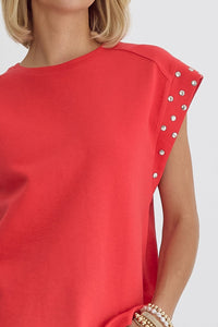 Memo Stud Top• Red