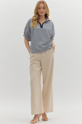 Anderson Striped Top • Navy