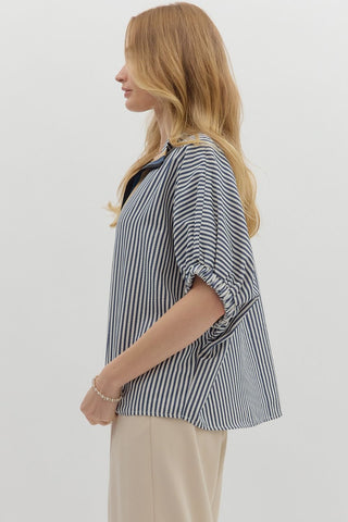 Anderson Striped Top • Navy