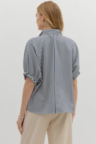 Anderson Striped Top • Navy