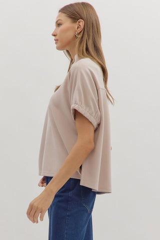 Palmer Back Yoke Top • Almond
