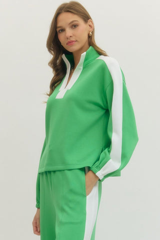 Lettie Long Sleeve Knit Top • Kelly Green