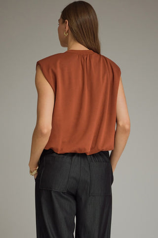 Emelia Cap-Sleeve Top • Rust