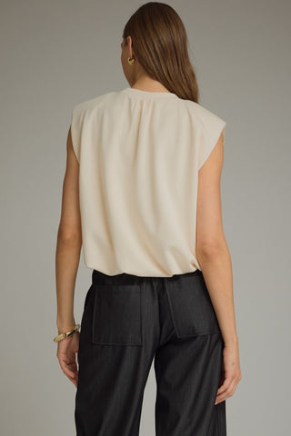 Emelia Cap-Sleeve Top • Ecru