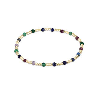 Gemstone Gold Sincerity Pattern 3mm Bead Bracelet • FW Hot Mess