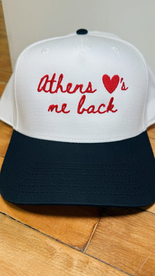 Athens Loves Me Back Canvas Hat • Black & White
