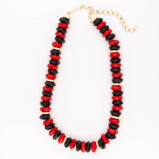 Jovie Necklace • Red + Black