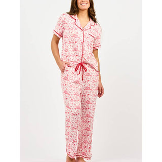 Charlotte PJ Pant Set • Team Red Toile