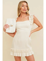 Robbie Ruffled Mini Dress • Cream