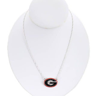 Georgia Crystal Logo Necklace