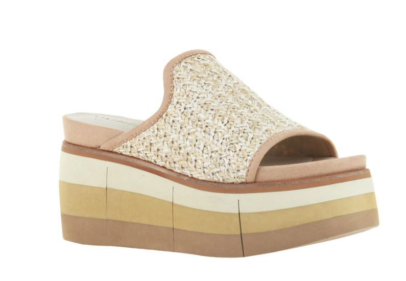 Flocci Platform Wedges • Beige