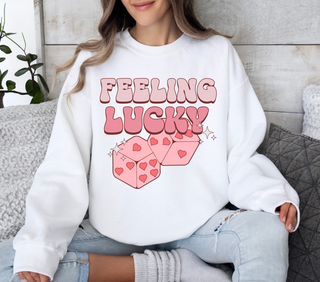 Feeling Lucky Sweatshirt • White