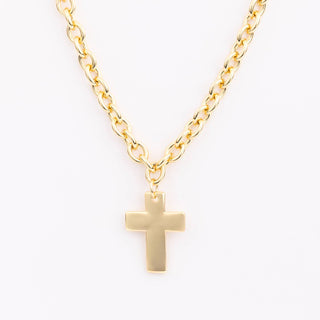 Fiona Cross Pendant Necklace • Gold