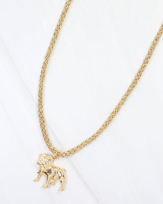 Corie Cord Necklace Standing Dog • Gold