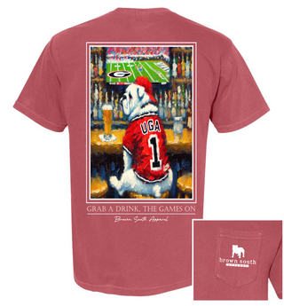 Grab A Drink Dawgs Game Day Tee • Brick