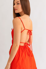 Rayla Midi Dress • Red Orange