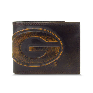 UGA Burnished Leather Passcase Bifold Wallet