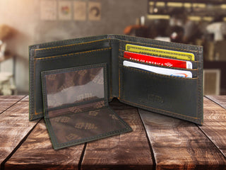 UGA Burnished Leather Passcase Bifold Wallet