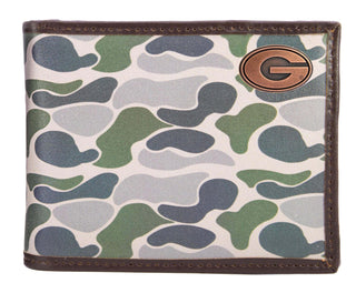 UGA Old School Camo Bifold Wallet • Green Camo