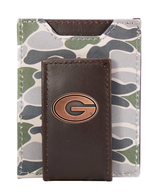 UGA Old School Camo Front Pocket Wallet • Green Camo