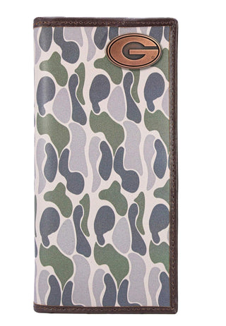 UGA Old School Camo Roper Wallet • Green Camo