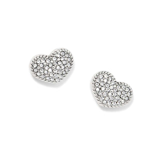 Illumina Celeste Heart Post Earrings • Silver