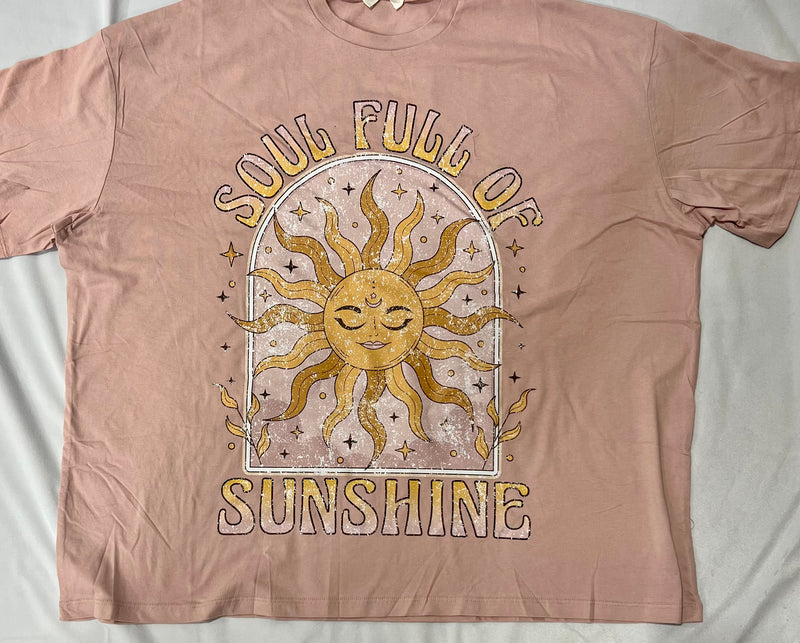 Soul Full Of Sunshine Oversized Tee • Mauve