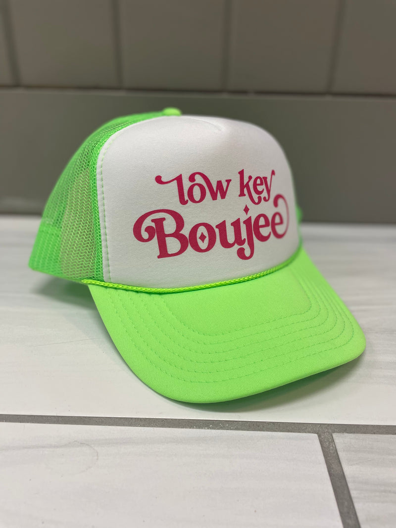 Low Key Boujee Puff Hat • Lime