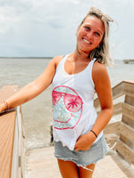 Smiley Leopard Tank Top • White