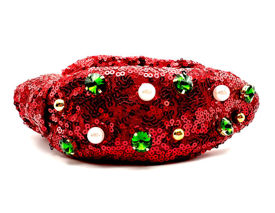 Red Christmas Jewels • Headband