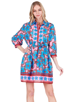 Front Yoke Dress • Blue Zinnia