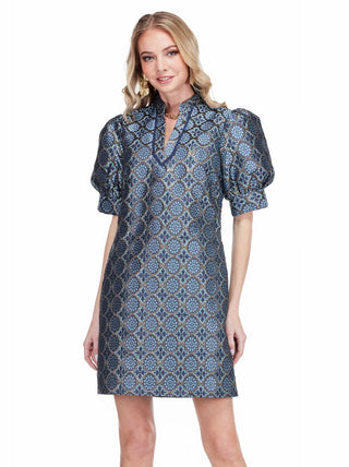 Collar Trim V-Neck Dress • Gilded Trellis