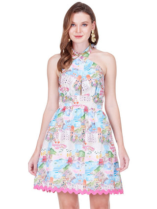 Criss-Cross Halter Dress • Coastal Dream