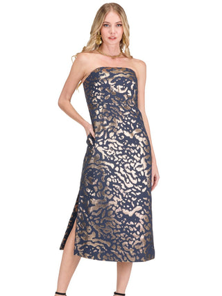 Tube Mini Dress • Leopard Brocade