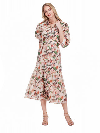 Puff Sleeve Shirt Dress 50" • Autumn Mum