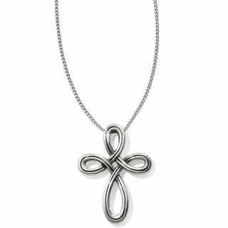 Interlok Petite Cross Necklace • Silver