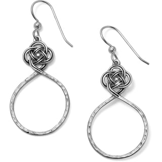 Interlok Petite Knot Circle French Wire Earrings • Silver