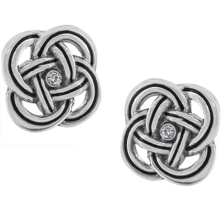 Interlok Post Earrings • Silver