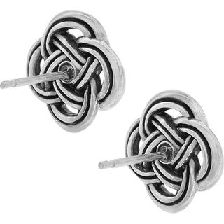 Interlok Post Earrings • Silver
