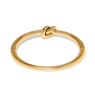 Interlok Single Knot Hinged Bangle • Gold