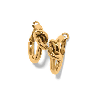 Interlok Single Knot Hoop Earrings • Gold