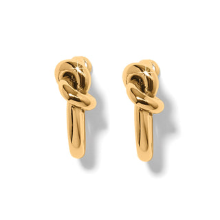 Interlok Single Knot Hoop Earrings • Gold