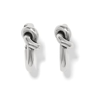 Interlok Single Knot Hoop Earrings • Silver