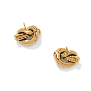 Interlok Single Knot Mini Earrings • Gold