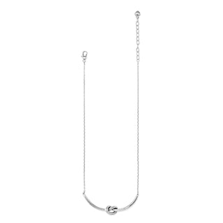 Interlok Single Knot Necklace • Silver