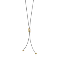 Interlok Twist Two Tone Lariat Necklace